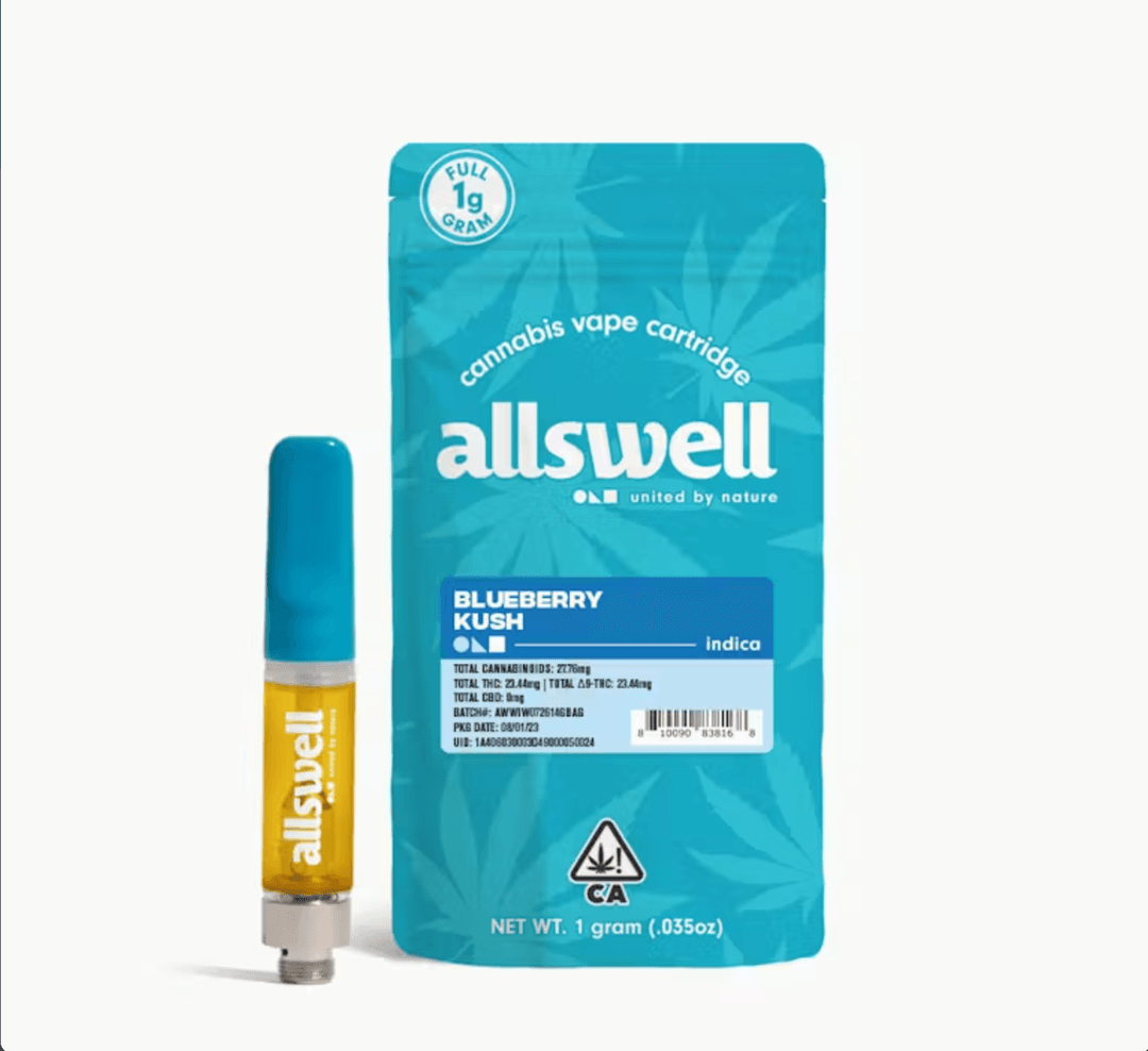 Vapes-Allswell-Blueberry Kush Cartridge